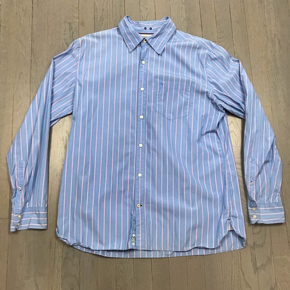 Converse Other - Converse One Star Striped Button Down Shirt XL
